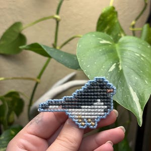 Junco Cross Stitch Magnet