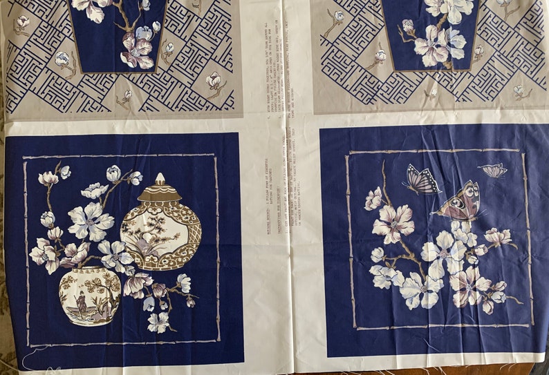 Vintage Designer Cotton Fabric Pillow Covers Panel by Skinner Etsy