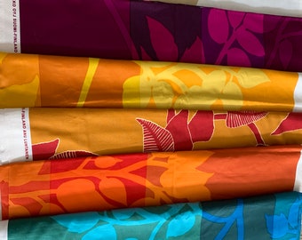 Merimekko brand new satin finished designer 100 cotton fabrics from Finland antique from 2008.