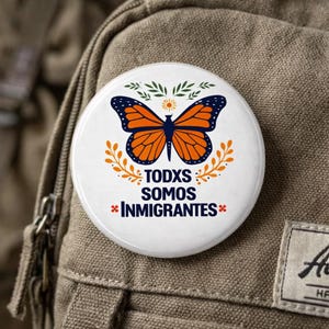 Spilla di protesta femminista "The Only Orange Monarch", spilla "Resist Fascism", spilla politica pro-democrazia, spilla discreta "Abolire l'ICE" anti-ICE