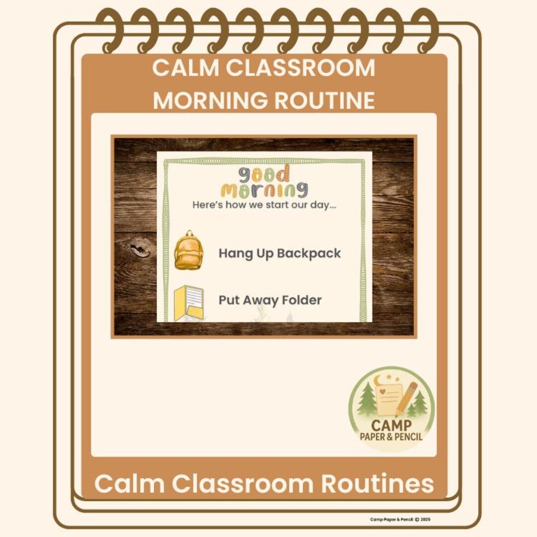 Calm Classroom Morning Routine Chart | Editable Visual Checklist for ...