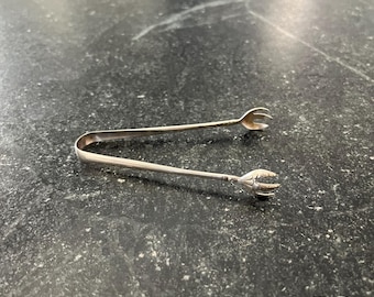 Antique Sterling Silver Sugar Tongs | Bird Claw Sugar Nips | English Hallmarked 925 Silver | Victorian Tea Service Accessory | 3.5 Inch