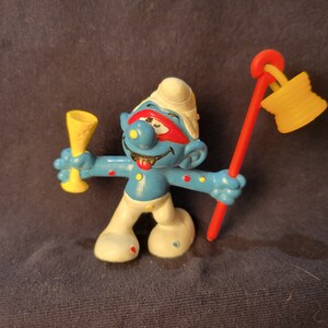 Vintage Carnival Smurf Figurine