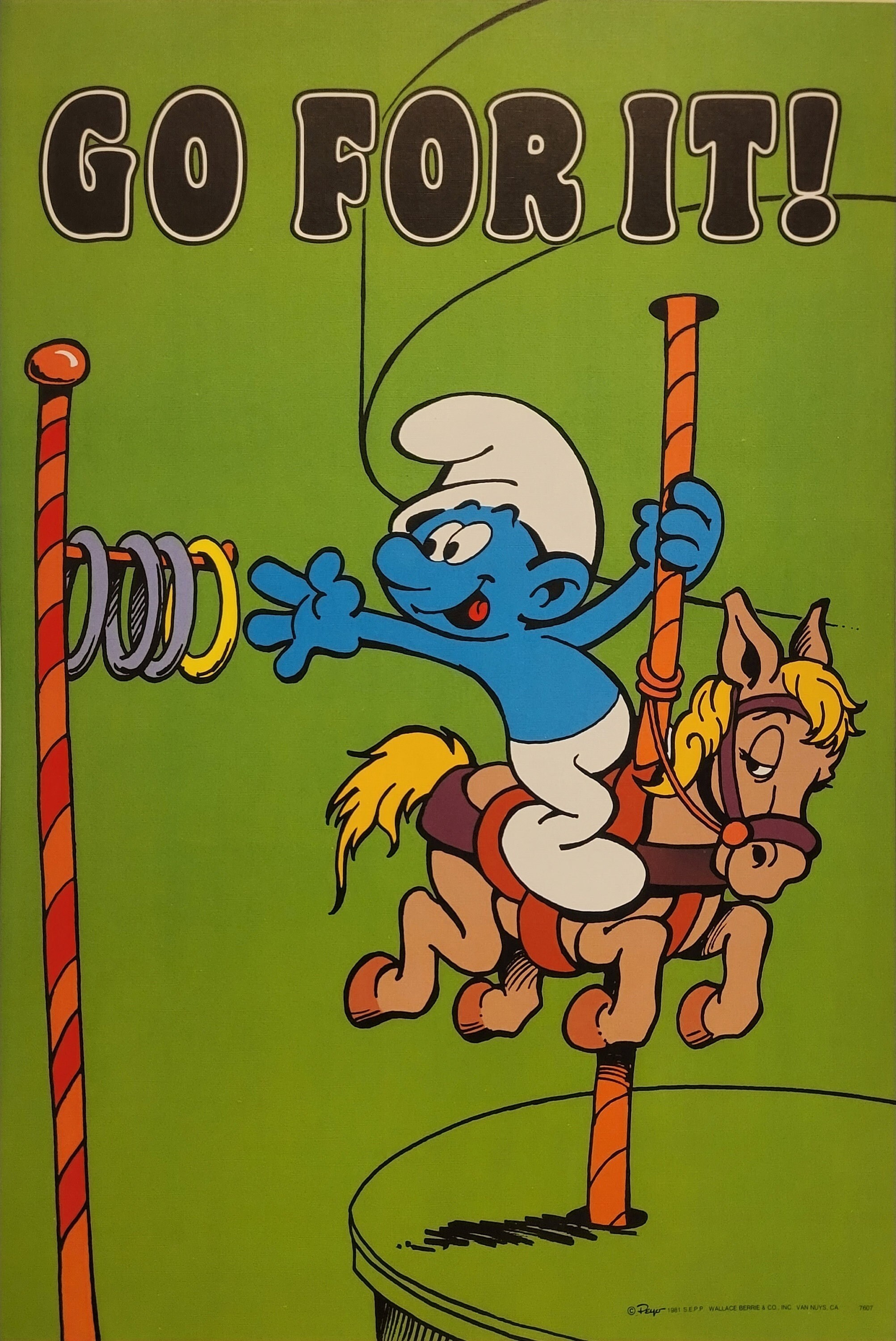 値下げ　スマーフ　スマーフェット　ビンテージ　アート　インテリア　アンティーク Smurfs poster - Etsy 日本