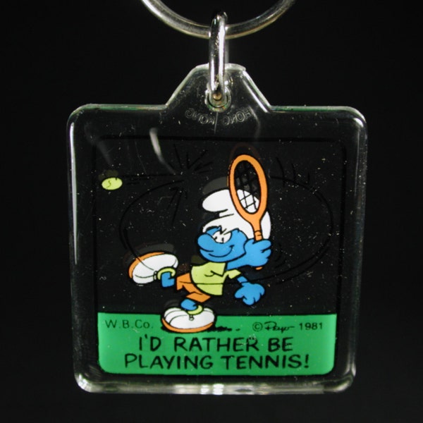 Je préfère jouer au tennis Schtroumpf Key Chain