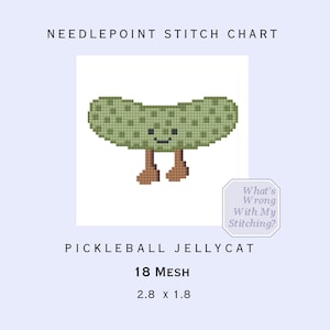 Amuseable Plush Pickle Needlepoint Chart - Beginner Friendly DIY Guide  Instant Download PDF - 18 Mesh
