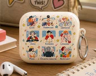 Dream Careers AirPods Case – Vintage Beige AirPods Cover, Future Profession Gift, Inspirational Gift for Kids, Student Gift Idea