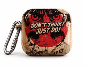 Anime Boxing AirPods Case, Vintage Manga AirPods Pro Cover, Streetwear Earbuds Case, Retro Anime Gift, Red Grunge AirPods Gen Case