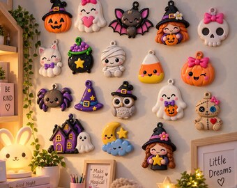 30 Halloween STL Files Bundle | Earrings, Wall Decor, Kids Coloring Models (Digital Download)