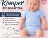 Baby Romper PDF Pattern, Easy Newborn Jumpsuit Sewing (Instant Download)