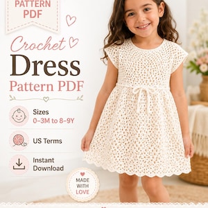 toddler crochet flutter-sleeve dress - ivory Toddler Crochet Flutter-Sleeve Dress - Ivory