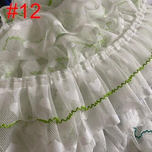 5 meter 7 cm 2,75 inch breed 17 kleuren hart mesh plooirok pop pluizige rok jurk shirt randmateriaal kant trim lint V47P1122P241122X