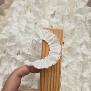 5 Meter 2 cm 0.78 "breites Elfenbeinfarbene Baumwolle Faltenband Spitzenband DIY Rock Kleid Hemd Vorhang Kante Material Zubehör C24X953L250222C