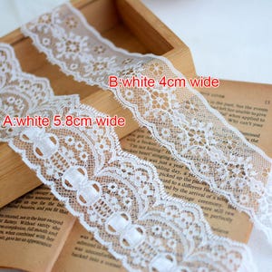 4-5,8 cm breit Weiß Bogenmuschel Mesh Spitzenbesatz Band Handarbeit Kleid Rock Hemd Ärmel Kante Nähen Material Dekoration S18E1045M210512T S