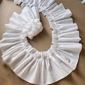 2 mètres 14 cm 5,51" de large coton ivoire plis tissu dentelle ruban bricolage jupe robe chemise rideau bord matériel accessoires C24X951L250222C