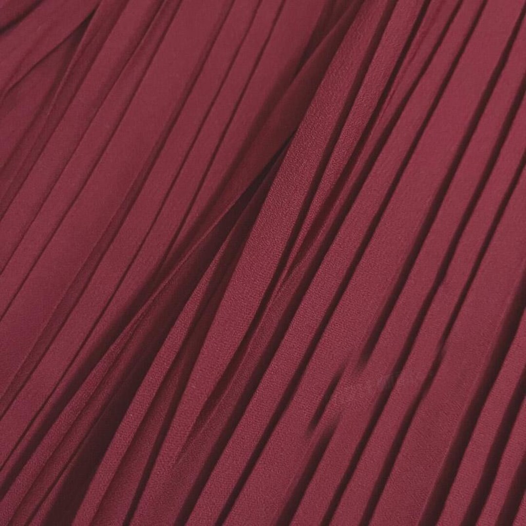 1.5 Meters Wide Wine Red Box Pleat Ruffle Pearl Yarn Chiffon Fabric DIY ...