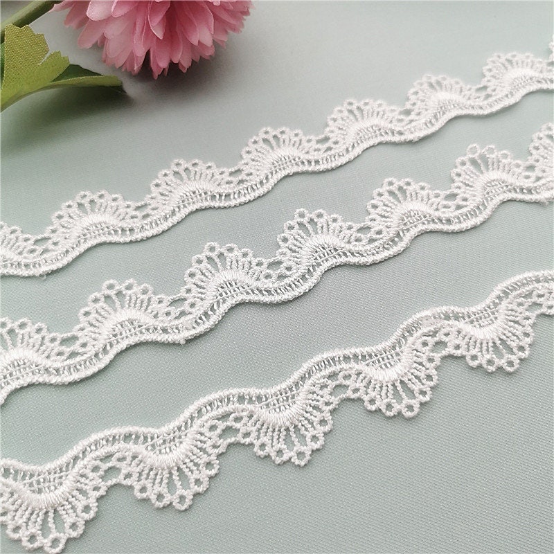 15 Yard 2.2cm 0.86 Wide Ivory Scalloped Fabric Etsy