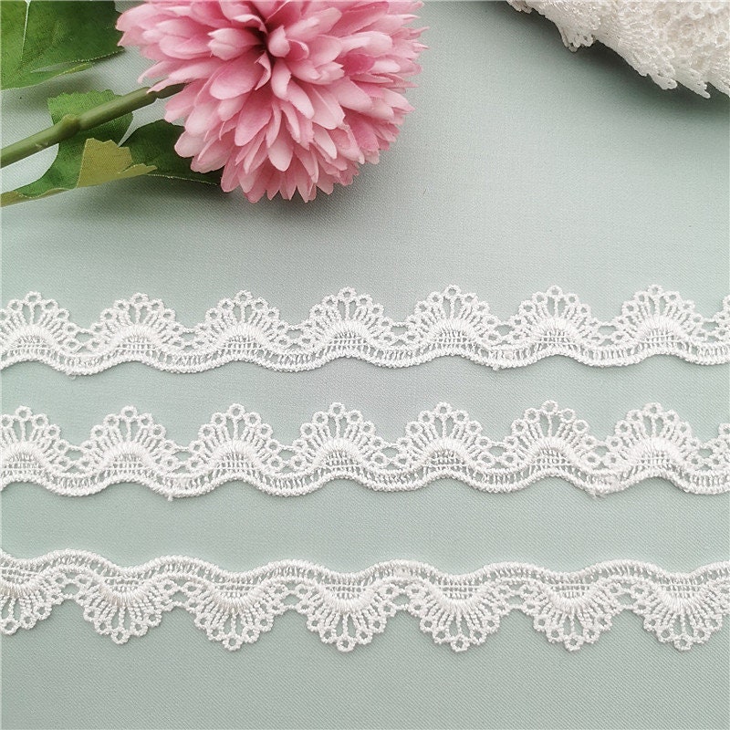 15 Yard 2.2cm 0.86 Wide Ivory Scalloped Fabric Etsy