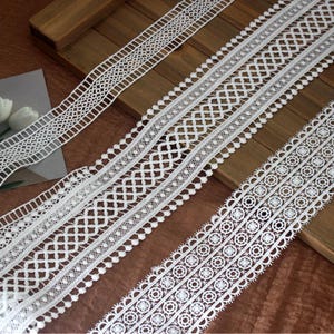 5 Meter 4-9 cm breit Blumennetz Netzstoff Stickerei Spitzenbesatz Band Kragen Ärmel Rock Kleid Accessoires T27X10T250506H