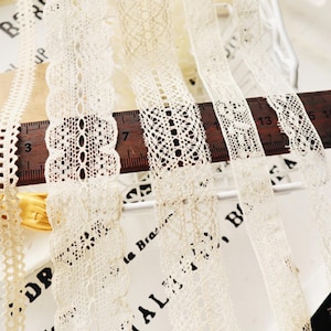 5-10 Meter 1-2,8 cm breit beige Baumwolle Baby Puppenrock Hemd Kleid Handwerk Nähmaterial Einfassung Zubehör Spitzenband Zierband Z1T403P220802T