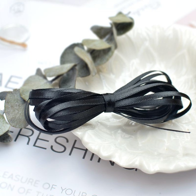 60 meter 3mm 0.18 wide satin braid fabric embroidery lingerie dress clothes tapes lace trim ribbon B14T1337H200323U