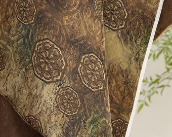 1.43 meterS wide brown jacquard fabric smooth draped fabric DIY handmade jacket shirt skirt pants clothing design material T25V158X240804