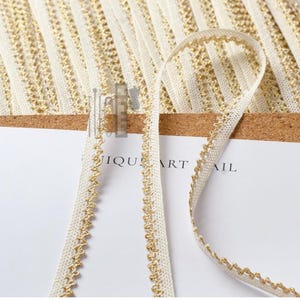 Cinta de encaje para ropa de muñeca infantil, hecha a mano, para cuello, vestido, falda, camisa, borde, accesorios de decoración, 10 yardas (1,9 cm, 0,74 pulgadas de ancho), T31P388P250512C