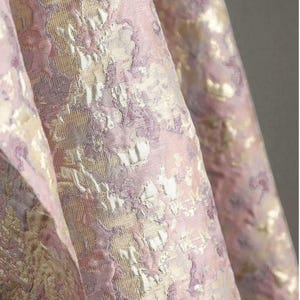 Rosa Blau Ölmalerei Stil Jacquard Stoff DIY goldene Glanz Textur Kreative Kleidung Anzug Jacke Mantel Kleid Rock Material R3C10T251021C