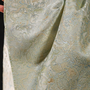 Tela jacquard de brocado verde claro de 1,45 metros de ancho para bricolaje, para abrigos, pantalones, chaquetas, faldas, vestidos y camisas, material de diseño de ropa T50T67V250817V