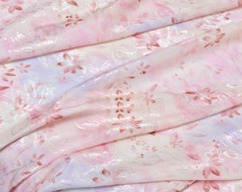 Purple blue/pink Floral Jacquard Fabric fabric Dropping Soft Dyeing scarf shirt dress skirt tablecloth DIY clothing material V43B13T260518V