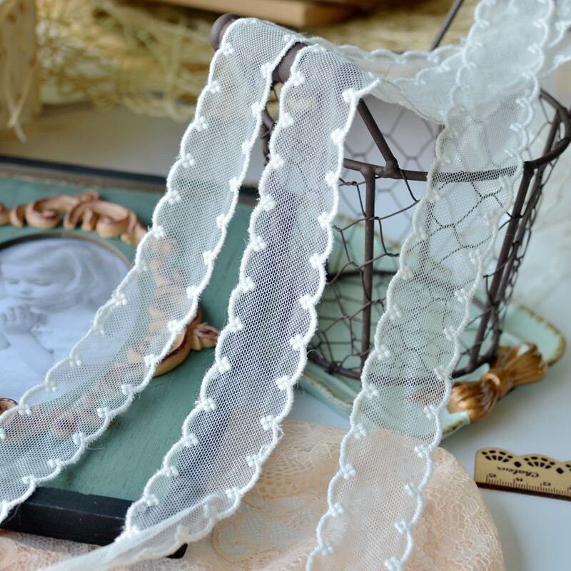 15 Meter 3.2cm 1.25 Wide Ivory Gauze Mesh Fabric Etsy