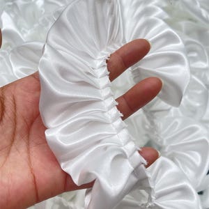 5 Meter 5-8 cm 1.96"breites Satin Rüsche Falte Stoff Rock Kleid Hemd Vorhang Kante Spitzenband V24X759E231204V