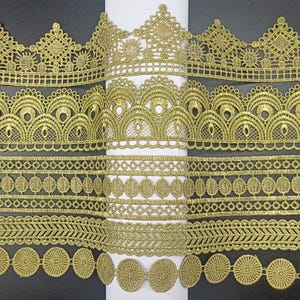 5-10 yards 2,3-5,5 cm breed gouden geschulpte stof borduurrok shirt trouwjurk lingerie mouwen kant trim lint tapes Z34E242L220908Y