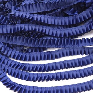 10 Meter 1,9 cm breit marineblau Falten Plissee Saum Spitzenbesatz Bündchen Rock Hemd Ärmel Dekoration C24X1046P250624C