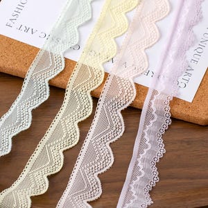 10 jardas 3 cm 1,18" de largura roxo/rosa/amarelo elástico saia vestido roupa íntima lingerie material de acabamento de renda fita T31P315L250131C