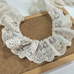 5 Meter 5 cm breite ivory/blau Satin Falte Rüschen Kinder Rock Kleid Hemd Ärmel Kantenmaterial Spitzenband C5V1207V241207Y