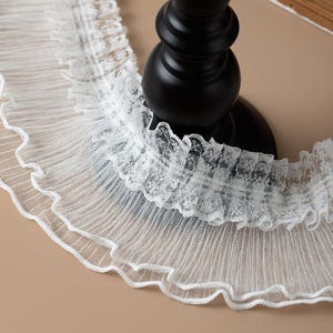 3 Meter 11 cm 4,33" breit Netz Netz Rüsche Spitze Accessoires DIY Handarbeit Bündchen Rock Kleid Hemd Tasche Einfassung C39Y417M250119J