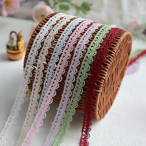 10 Meter 1,5 cm 0,59" breite 10 Farben Bogenkante Stoff Stickerei Kind Puppenrock Kleid Ärmel Einfassung Dekoration Spitzenbesatz X28C647L241107R