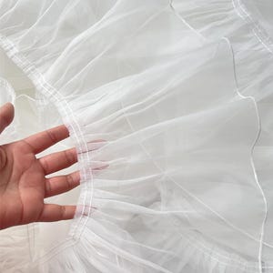 3 Meter 20 cm 7,87 Zoll breit schwarz Organza Rüschenstoff Handwerk Stickerei Kleid Kleidung Spitzenband V24X514L220811V