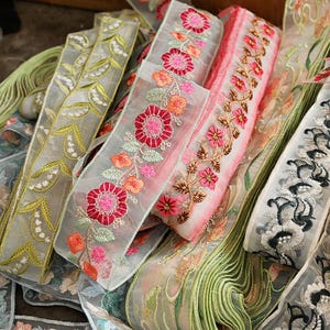 3-5 meter 3,5-4,5 cm breed organza borduren bloemen shirt rok jurk randmateriaal decoratie gevlochten kant trim lint N20T752P240715U