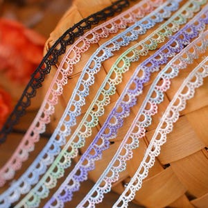 10 Meter 1 cm breit Bogenkanten Hohlsaum Stoff Stickerei Kragen Kleid Rock Hemd Ärmel Kante Accessoires Zierband N20T487R250613U
