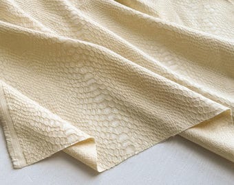1.35 meters wide light beige textured relief leather fabric creative outerwear pants dress skirt shirt DIY clothing material Y29C95L250904V