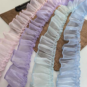 5 Meter 3-5cm breite Rüschenfalte Seidensatin DIY Kind Puppe Rock Kleid Saum Bündchen Huteinfassung Material Spitzenbesatz C5V1209V241207Y