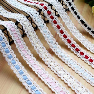 10 yards 2 cm 0.78 "breite ivory hohle Baumwolle diy nähen Stoff Stickerei Rock Kleidung Kleid Kanten Material Spitzenband Y45X226K230328B