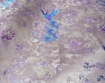ピンク/パープルの蓮のジャカード織りブロケードレリーフ生地ベストコートコスチュームドレススカートシャツ衣装服デザイン素材V52T114C260323T