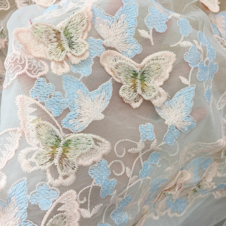 1x1.4 meter wide colorful 3D butterfly mesh lace trim fabric Etsy