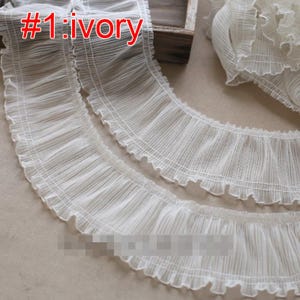 5 meter 10 cm 3,93" breed gerimpeld verpletterd geplooid geplooide diy mesh rok dansjurk naaimateriaal rand kant trim lint V47P1089L221221D