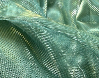 1.5 meters wide sparkling green gauze gradient Texture Laser mesh fabric handmade skirt dress shirt clothing design material C33K102V250224C