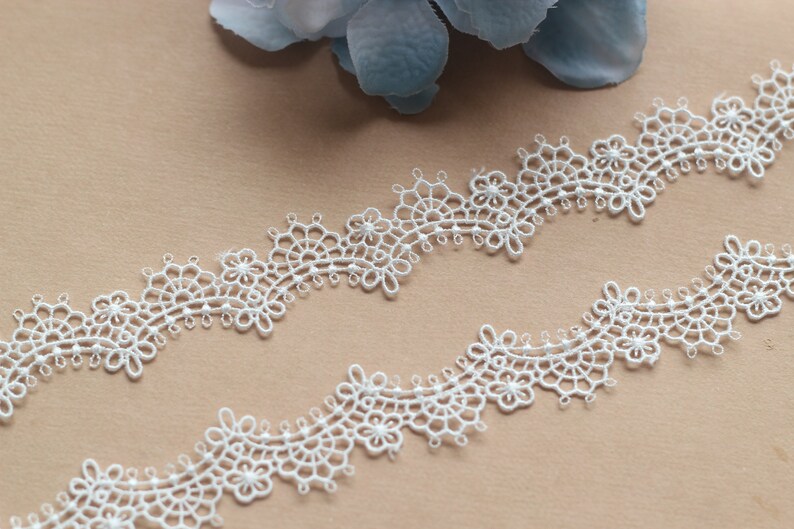 15 yard 1.4cm 0.55 wide ivory scalloped fabric Etsy