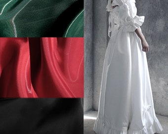 Black/white/red/green Glossy fabric autumn winter coat windbreaker dress skirt pants shirt jacket design material clothing Y26V93L240509V